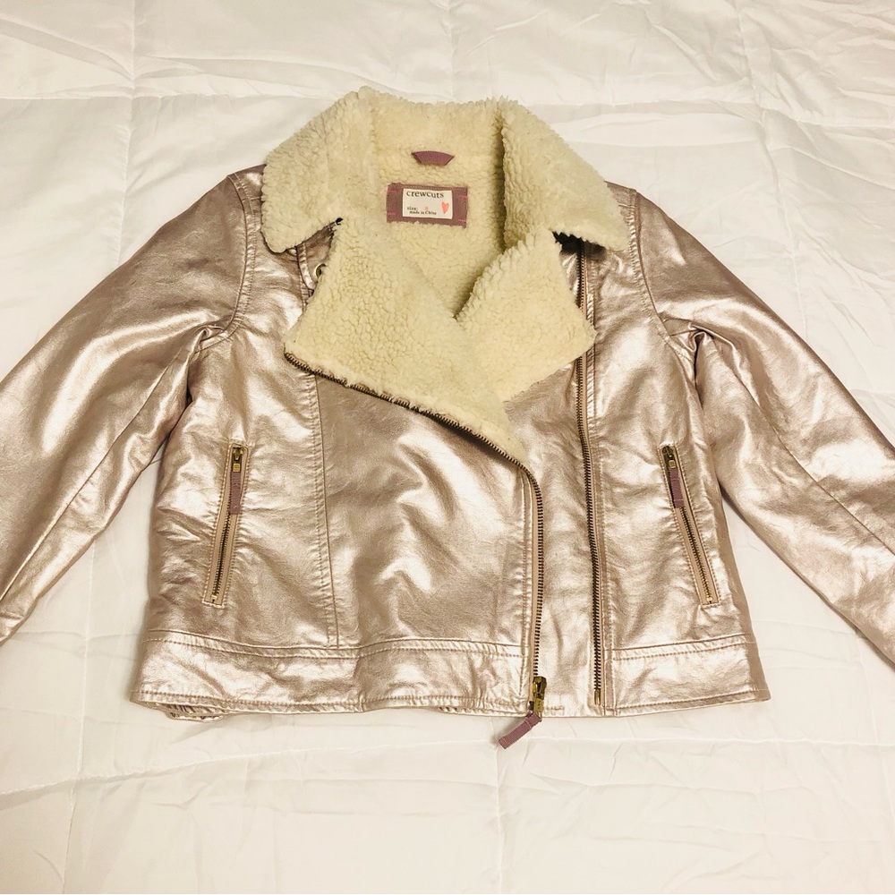 JCrew -Crewcuts-Metallic pink Kid’s Winter Jacket